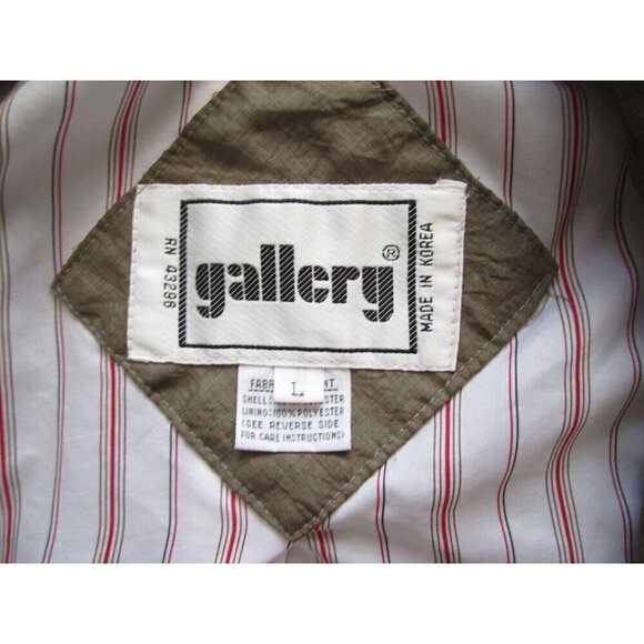 Vtg 1980's Women Gallery Polyester Shoulder Pad Jacket Sz L (Made in Korea WJ36 - Picture 7 of 11